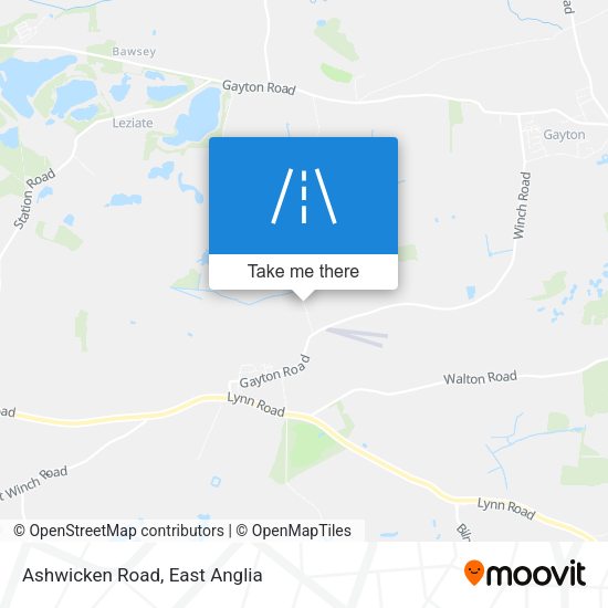 Ashwicken Road map