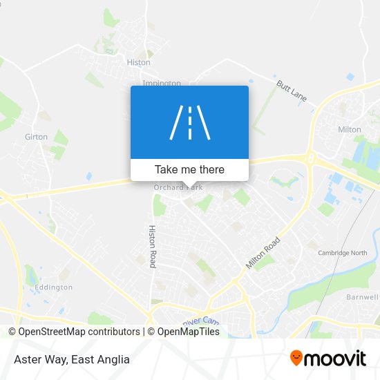 Aster Way map