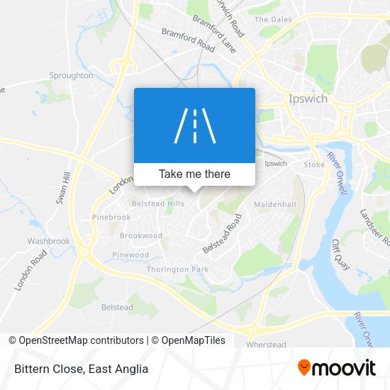 Bittern Close map