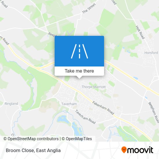 Broom Close map