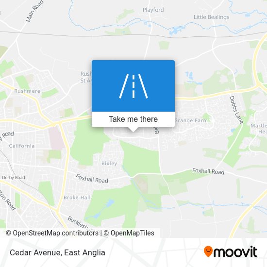 Cedar Avenue map