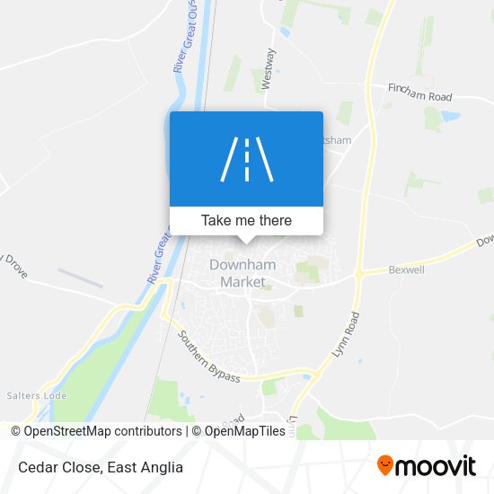 Cedar Close map