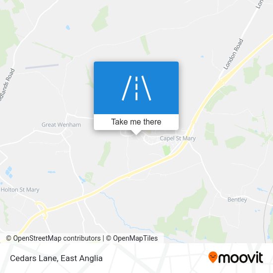 Cedars Lane map