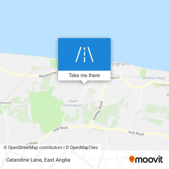 Celandine Lane map