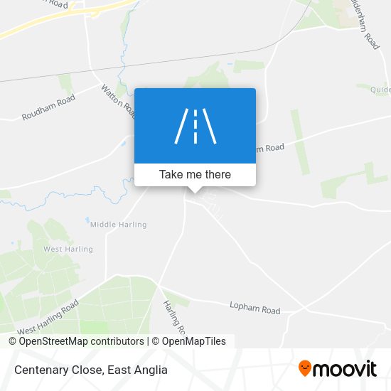Centenary Close map