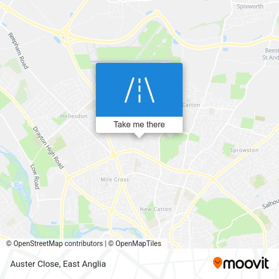 Auster Close map