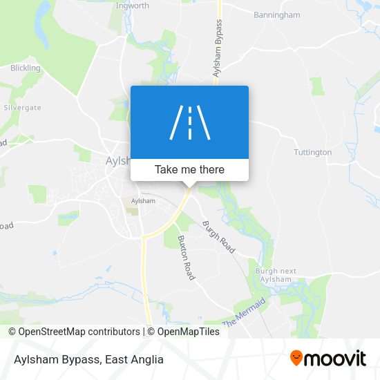 Aylsham Bypass map