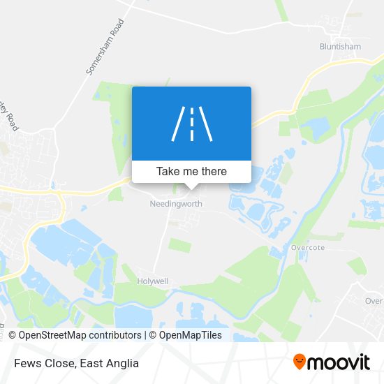 Fews Close map