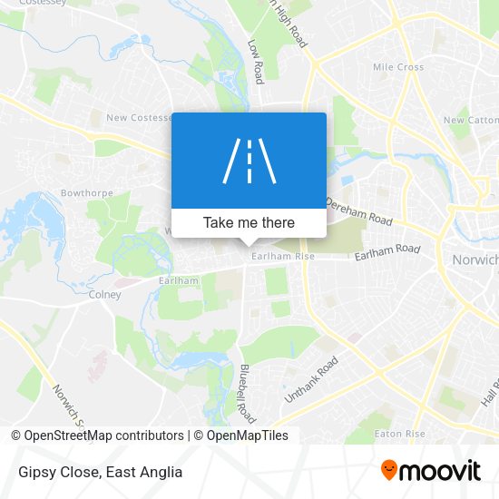Gipsy Close map