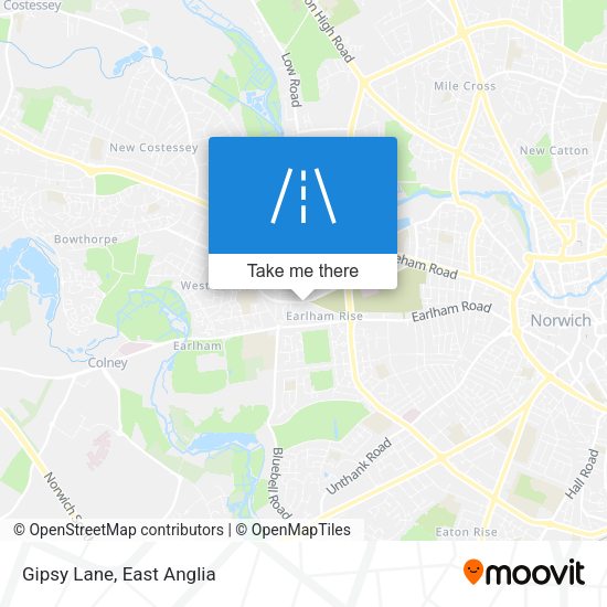 Gipsy Lane map