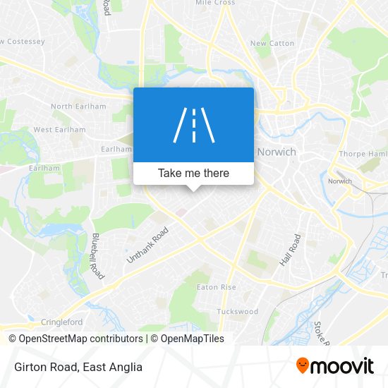 Girton Road map