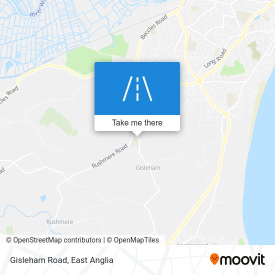Gisleham Road map