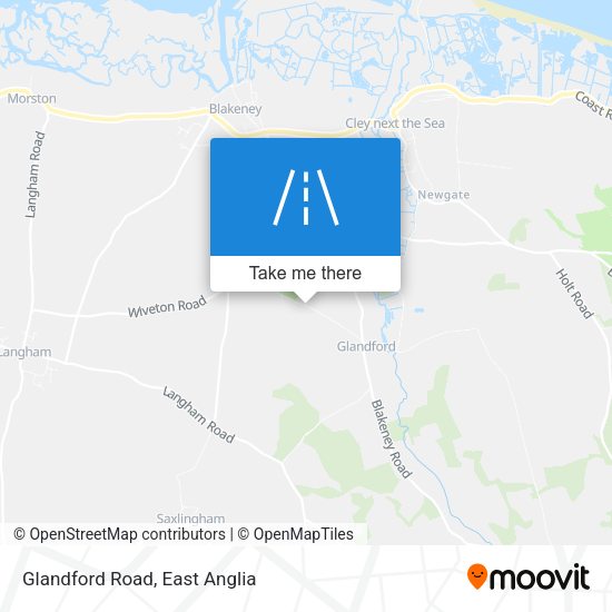 Glandford Road map