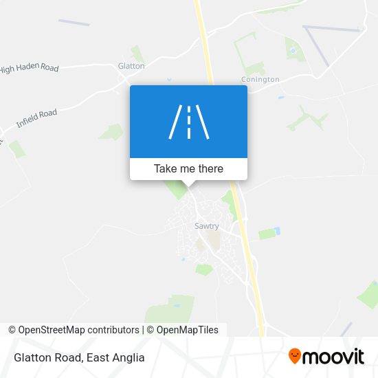Glatton Road map