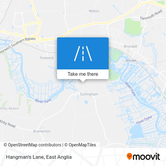 Hangman's Lane map