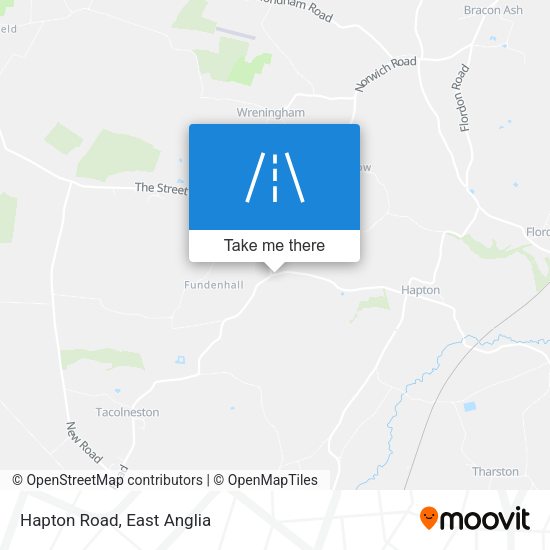 Hapton Road map