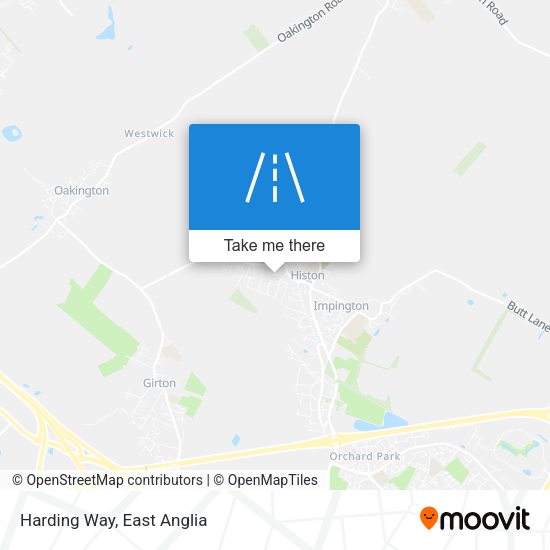 Harding Way map