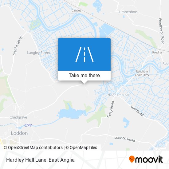 Hardley Hall Lane map