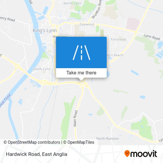 Hardwick Road map