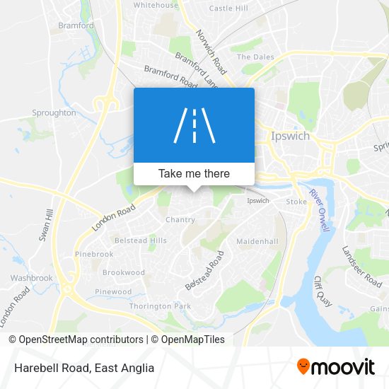 Harebell Road map