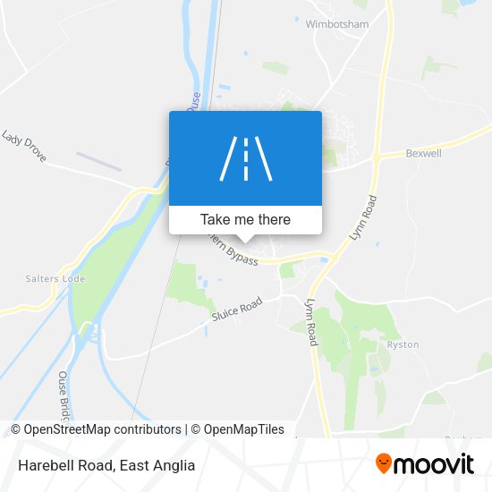Harebell Road map
