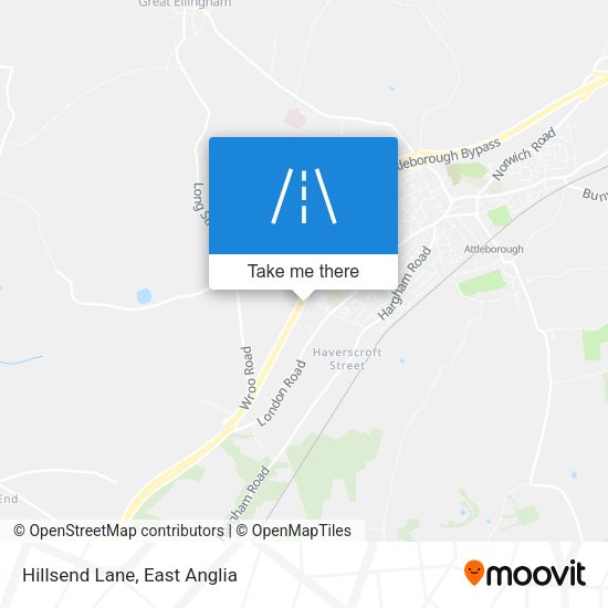 Hillsend Lane map
