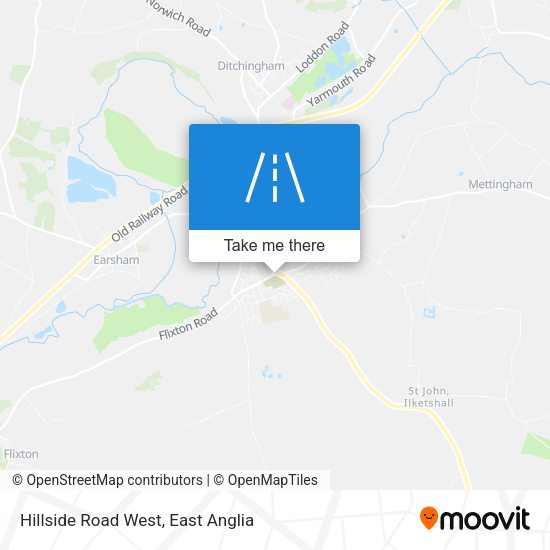 Hillside Road West map