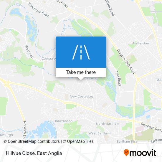 Hillvue Close map