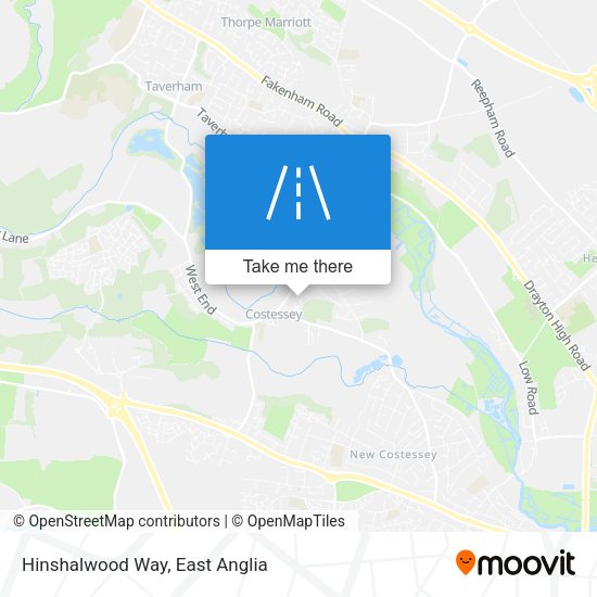Hinshalwood Way map
