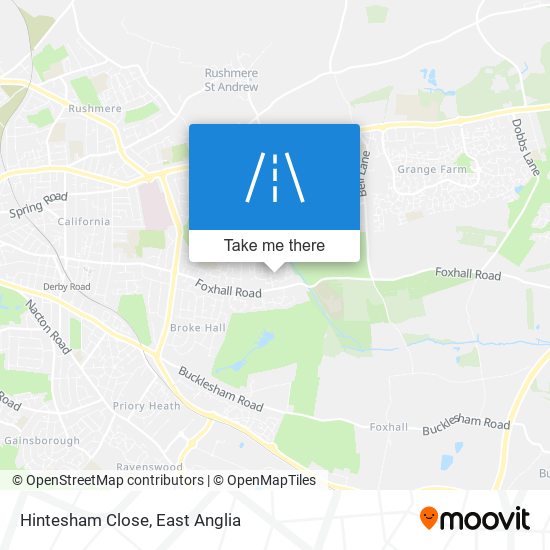 Hintesham Close map