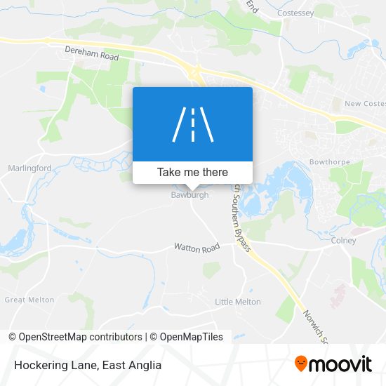 Hockering Lane map