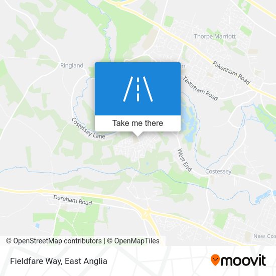 Fieldfare Way map