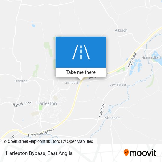 Harleston Bypass map