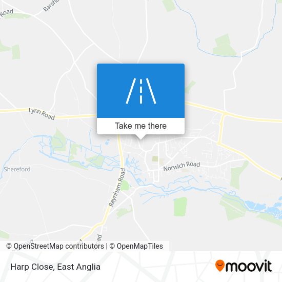 Harp Close map
