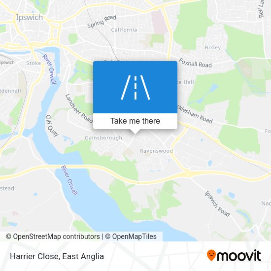 Harrier Close map