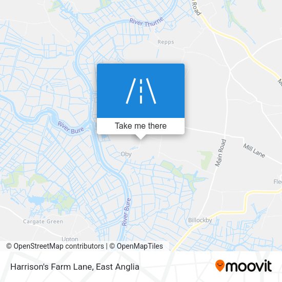 Harrison's Farm Lane map