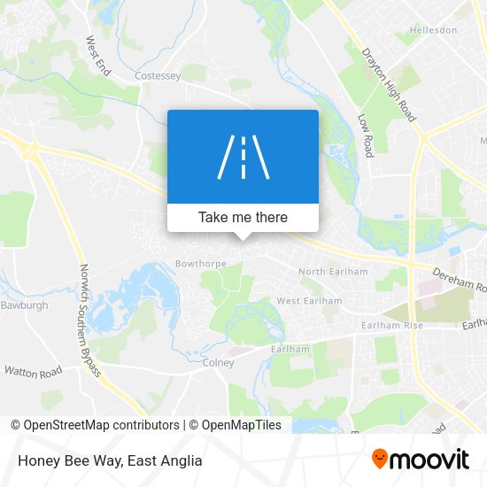 Honey Bee Way map