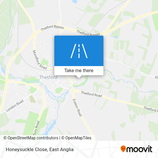 Honeysuckle Close map