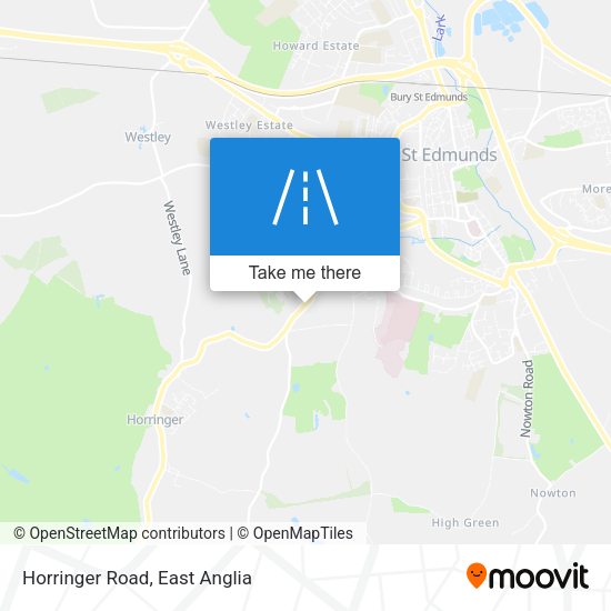 Horringer Road map