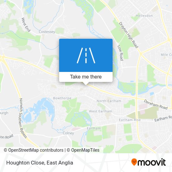 Houghton Close map