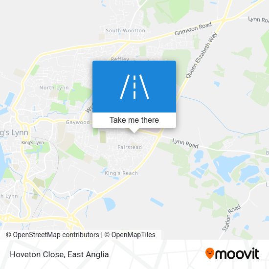 Hoveton Close map