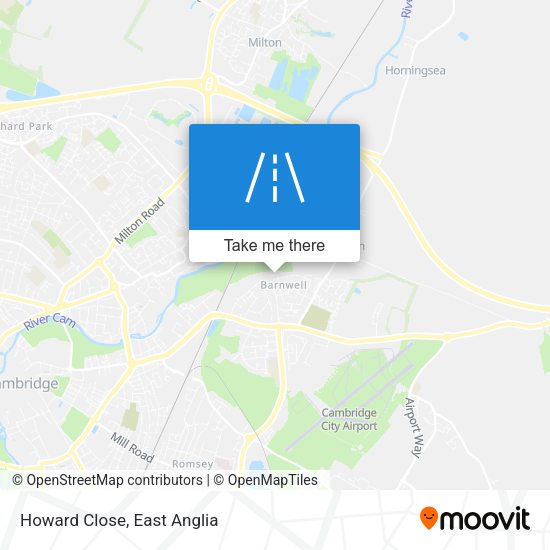 Howard Close map