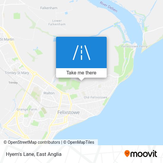 Hyem's Lane map