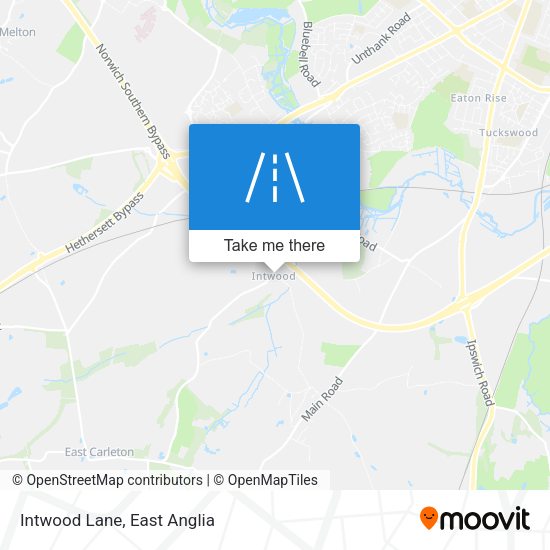Intwood Lane map