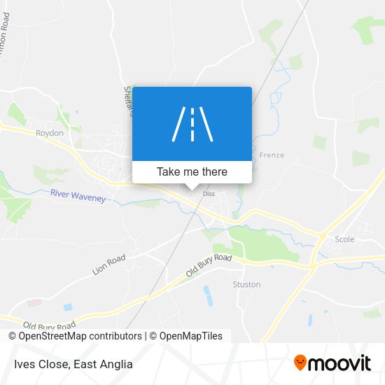 Ives Close map
