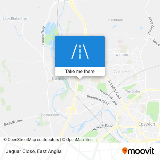 Jaguar Close map