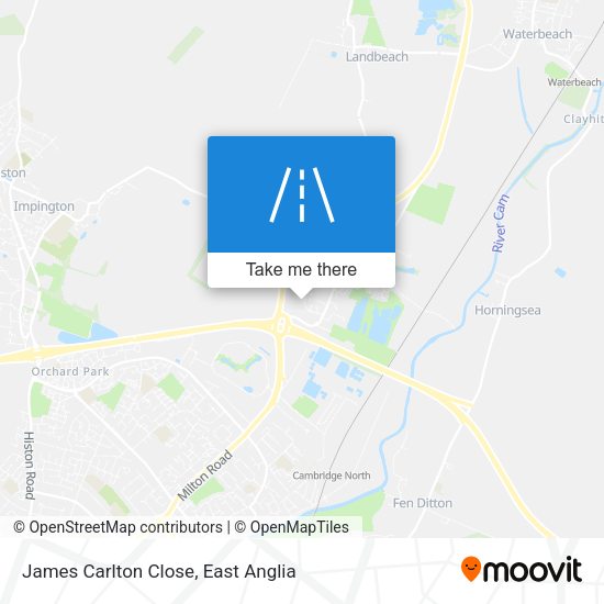 James Carlton Close map