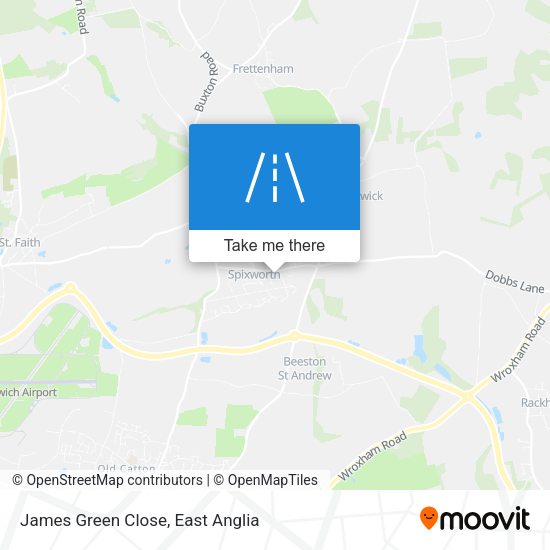 James Green Close map