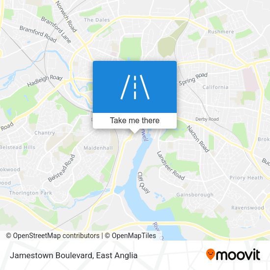 Jamestown Boulevard map
