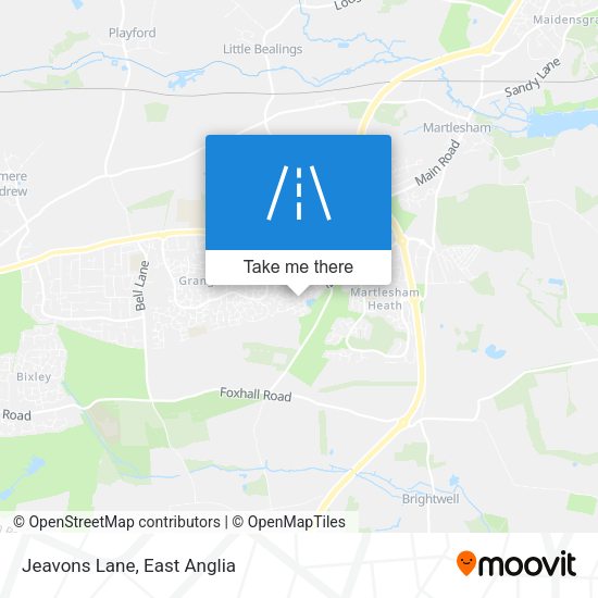 Jeavons Lane map